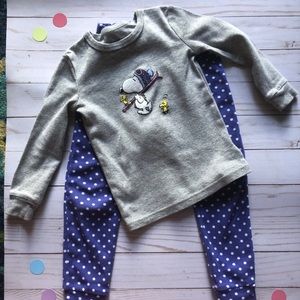 Gap peanuts 3t long sleeve pj set